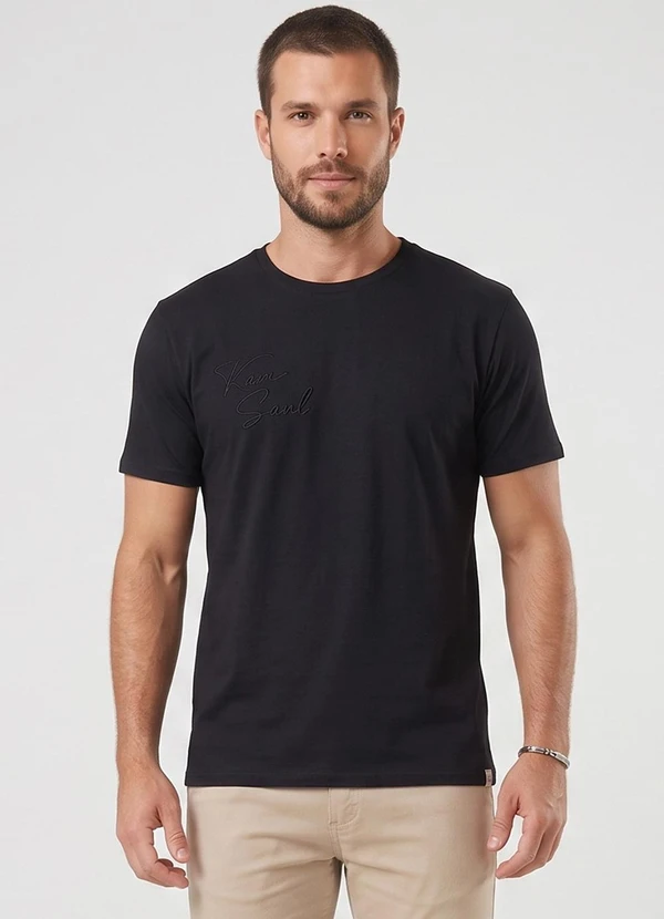 Diametro - Camiseta Masculina Meia Malha Preto