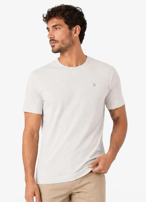 Diametro - Camiseta Masculina Meia Malha Texturizada Bege - DIAMETRO