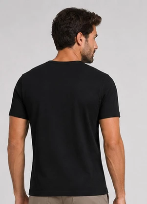 Select - Camiseta Masculina Meia Malha Texturizada Preto - SELECT