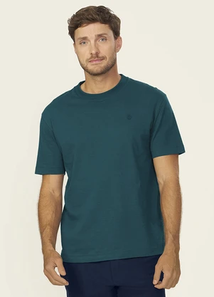Diametro - Camiseta Masculina Meia Malha Texturizada Verde - DIAMETRO