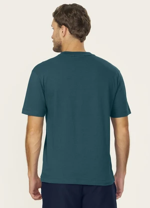 Diametro - Camiseta Masculina Meia Malha Texturizada Verde - DIAMETRO