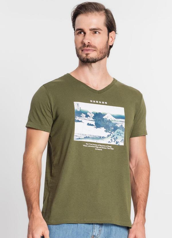 Rovitex - Camiseta Masculina Meia Malha Ultimato Verde