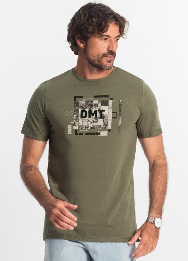 Diametro - Camiseta Masculina Meia Malha Verde