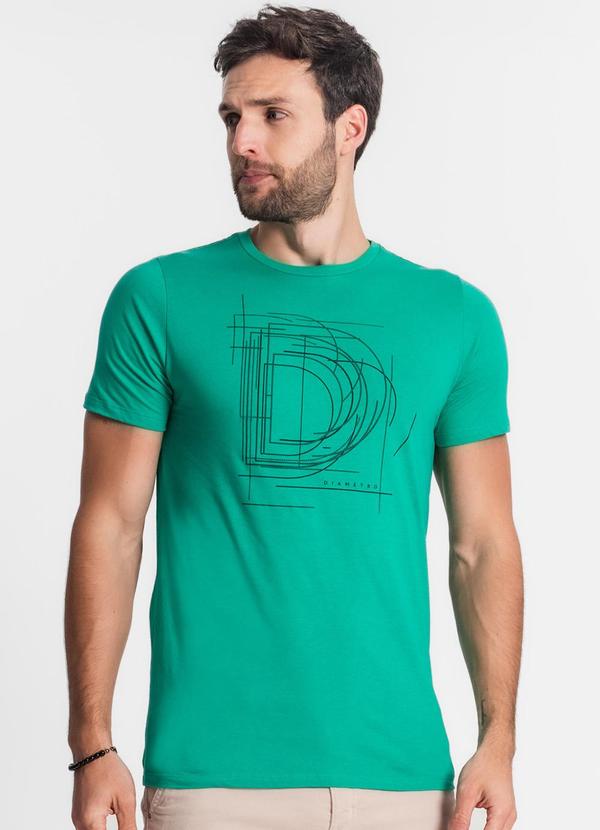 Diametro - Camiseta Masculina Meia Malha Verde