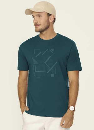 Diametro - Camiseta Masculina Meia Malha Verde - DIAMETRO