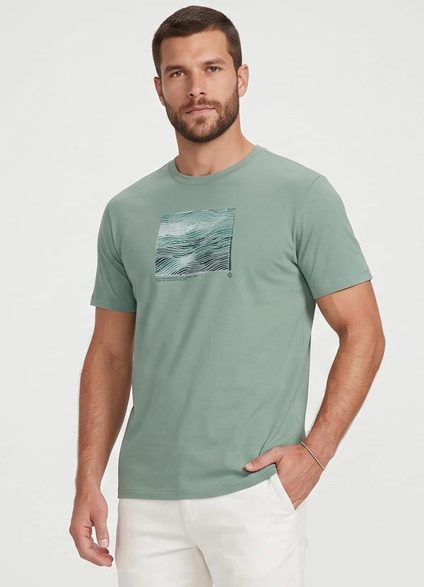 Diametro - Camiseta Masculina Meia Malha Verde