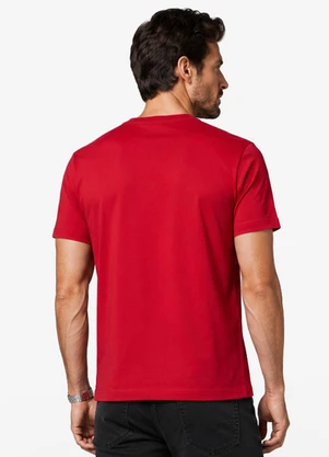 Diametro - Camiseta Masculina Meia Malha Vermelho - DIAMETRO