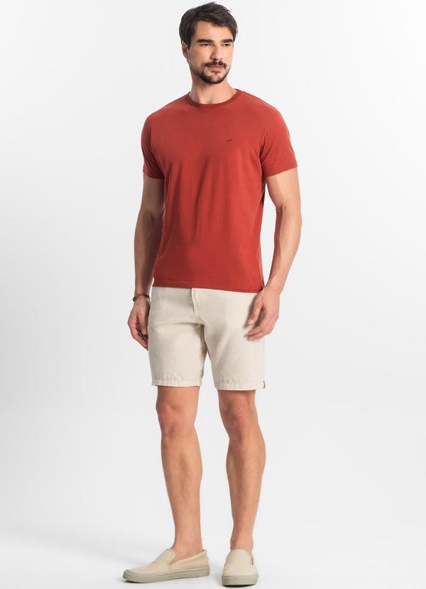 Select - Camiseta Masculina Plus Size Básica Laranja 4