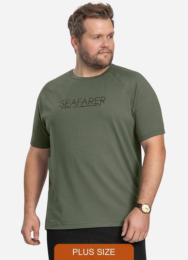 Diametro - Camiseta Masculina Plus Size Cotton Leve Verde