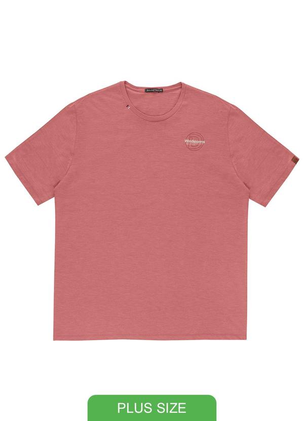 Diametro - Camiseta Masculina Plus Size Flamê Rosa
