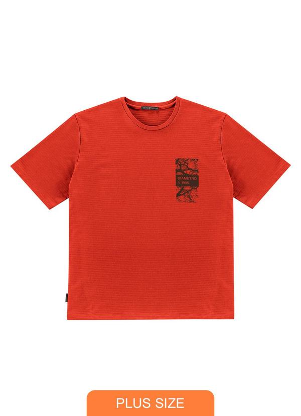 Diametro - Camiseta Masculina Plus Size Laranja
