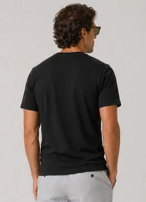 Select - Camiseta Masculina Plus Size Lisa Preto - SELECT
