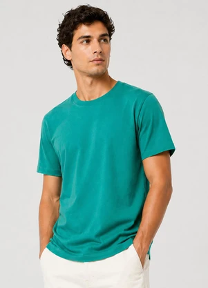 Select - Camiseta Masculina Plus Size Lisa Verde - SELECT