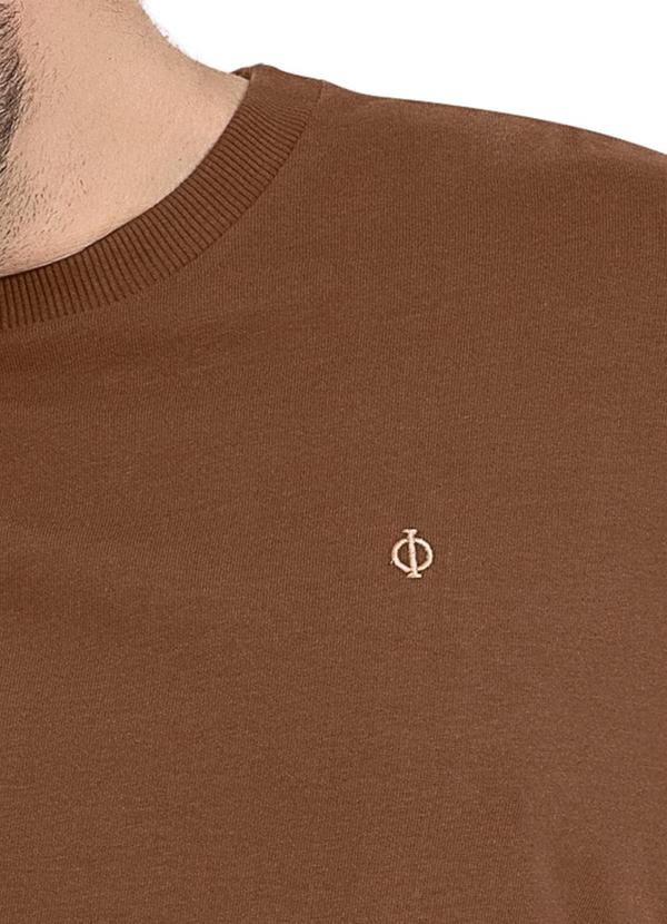 Diametro - Camiseta Masculina Plus Size Malhão Marrom 3