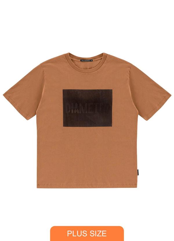 Diametro - Camiseta Masculina Plus Size Marrom
