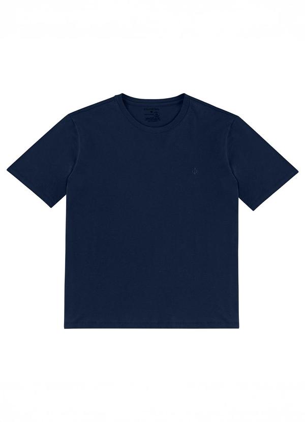 Diametro - Camiseta Masculina Plus Size Meia Malha Azul