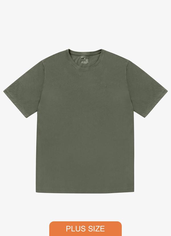 Diametro - Camiseta Masculina Plus Size Meia Malha Verde
