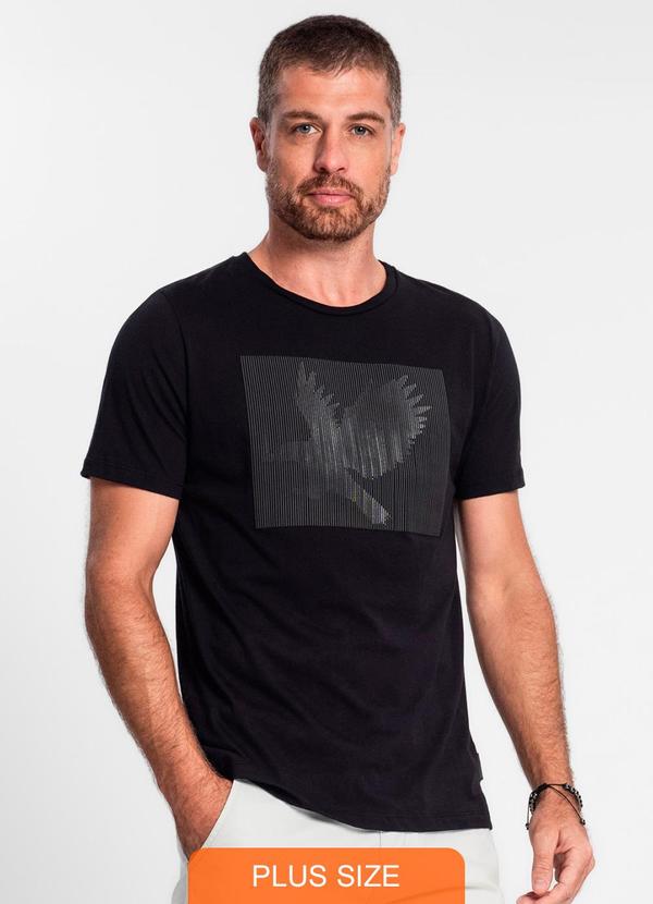 Diametro - Camiseta Masculina Plus Size Preto