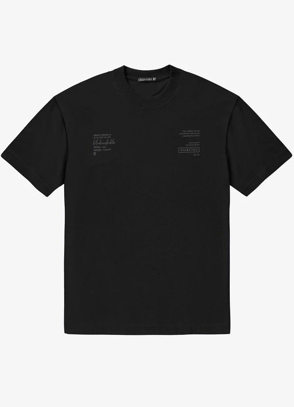Diametro - Camiseta Masculina Preto 4