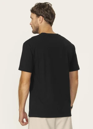 Diametro - Camiseta Masculina Ribana de Viscose Preto - DIAMETRO