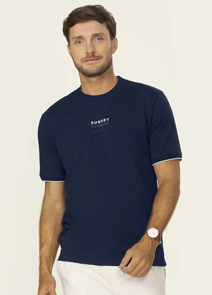 Diametro - Camiseta Masculina Suedine com Estampa Azul - DIAMETRO