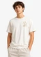 Minty - Camiseta Masculina Suedine com Estampa Preto - variação: Bege