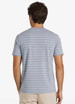 Diametro - Camiseta Masculina Suedine Listrado Azul - DIAMETRO