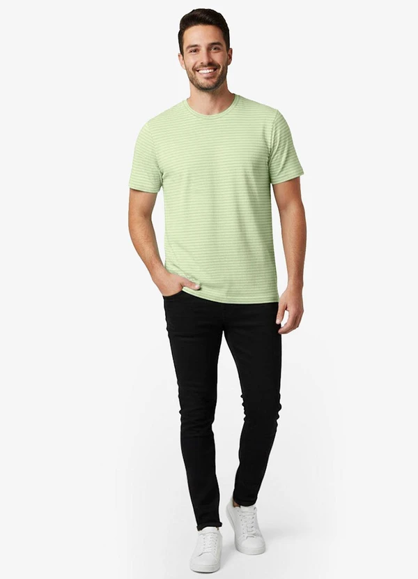 Select - Camiseta Masculina Texturizada Verde 3