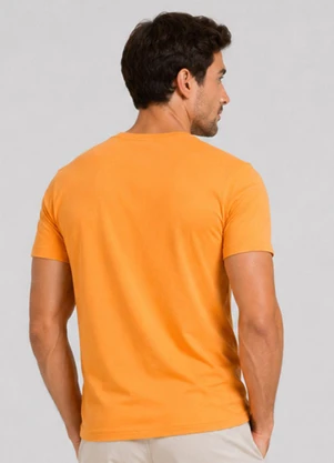 Rovitex - Camiseta Meia Malha Básica Masculina Amarelo - ROVITEX