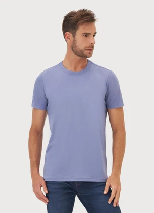 Rovitex - Camiseta Meia Malha Básica Masculina Azul - ROVITEX