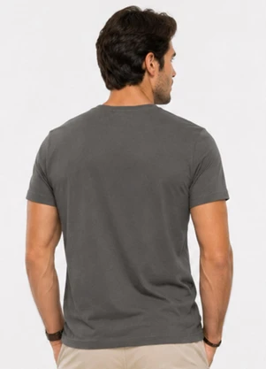 Rovitex - Camiseta Meia Malha Básica Masculina Cinza - ROVITEX