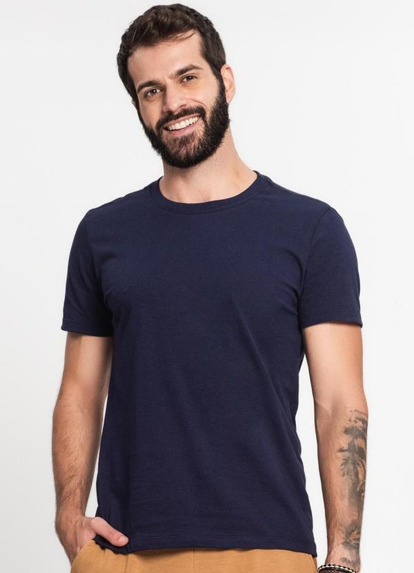 Rovitex - Camiseta Meia Malha Básica Masculina Kohmar Azul