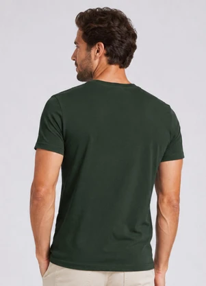 Rovitex - Camiseta Meia Malha Básica Masculina Verde - ROVITEX