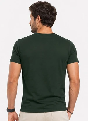 Rovitex - Camiseta Meia Malha Básica Masculina Verde - ROVITEX