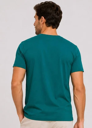 Rovitex - Camiseta Meia Malha Básica Masculina Verde - ROVITEX