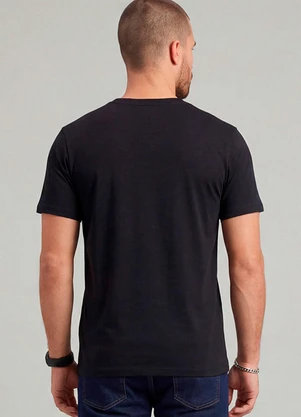 Diametro - Camiseta Meia Malha com Estampa Preto - DIAMETRO