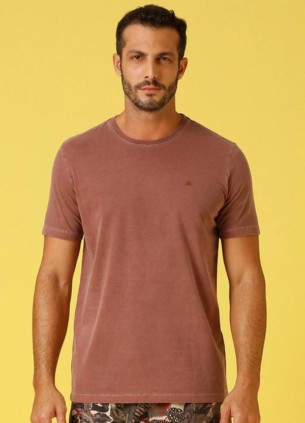 Seeder - Camiseta Meia Malha Estonada Regular Fit Marrom