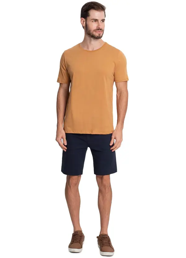 Diametro - Camiseta Meia Malha Masculina Marrom 3