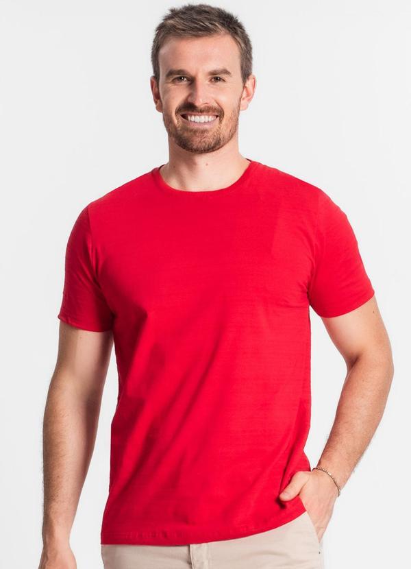 Diametro - Camiseta Meia Malha Masculina Vermelho 1