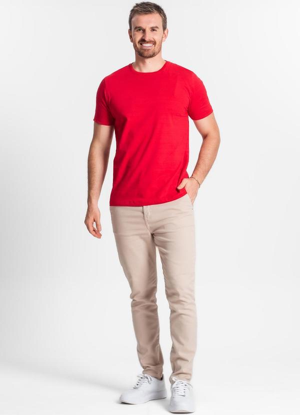 Diametro - Camiseta Meia Malha Masculina Vermelho 3