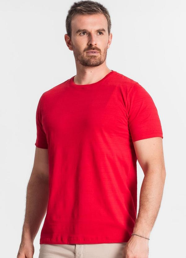 Diametro - Camiseta Meia Malha Masculina Vermelho 4