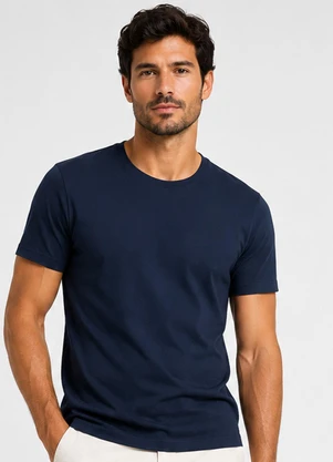 Rovitex - Camiseta Meia Malha Masculino Azul - ROVITEX
