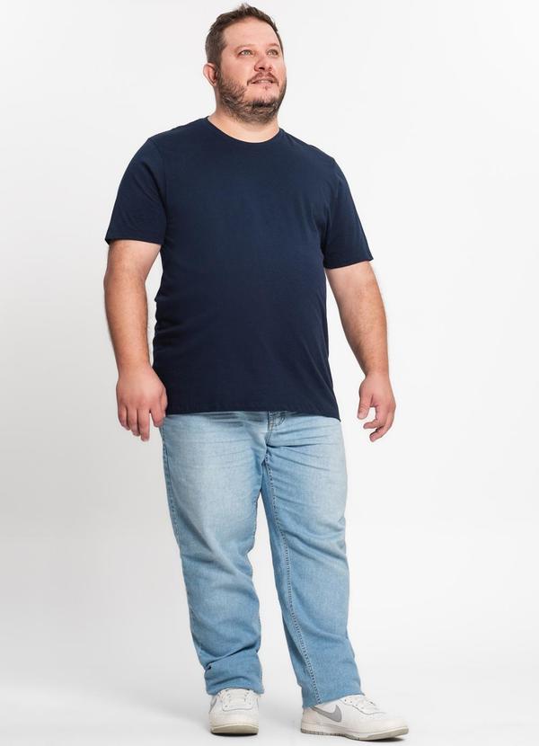 Rovitex - Camiseta Meia Malha Plus Size Kohmar Azul 3