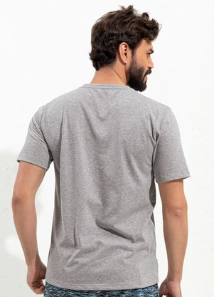 Moda Pop - Camiseta Mescla Claro em Malha - MODA POP