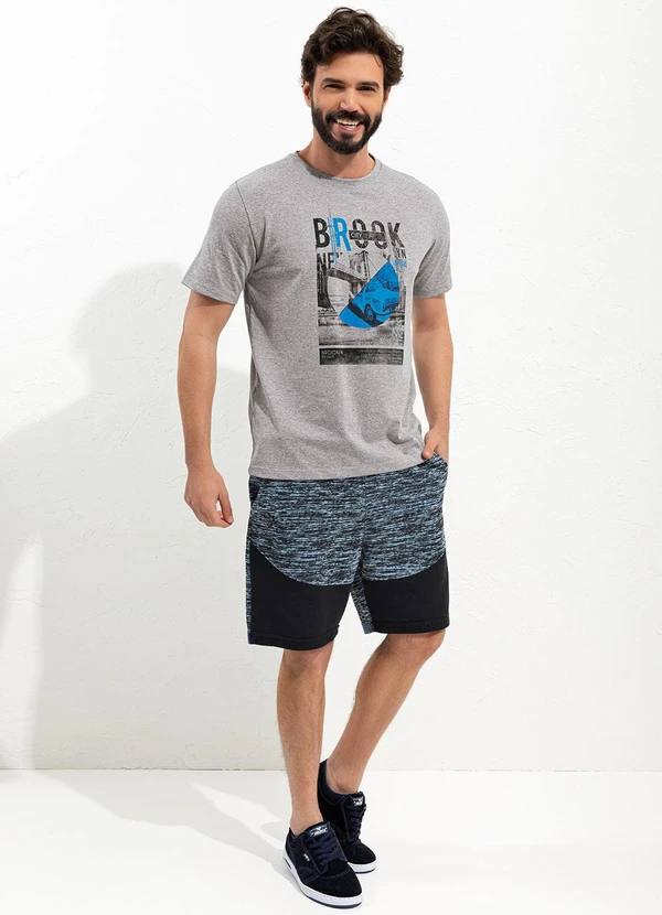 Moda Pop - Camiseta Mescla Claro em Malha 3