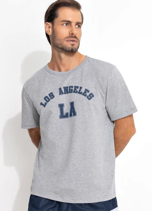 Moda Pop - Camiseta Mescla Claro em Malha - MODA POP