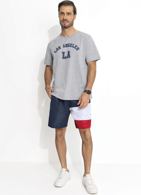 Moda Pop - Camiseta Mescla Claro em Malha 3