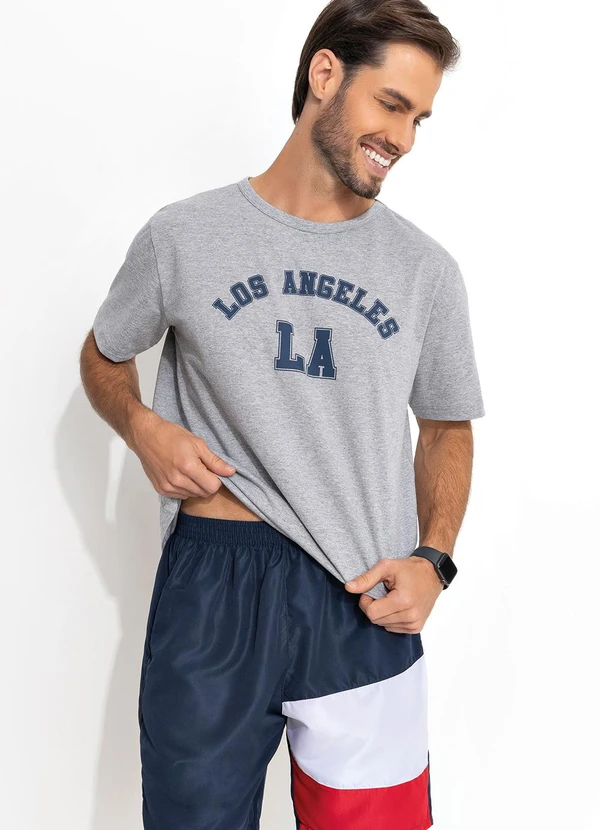 Moda Pop - Camiseta Mescla Claro em Malha 6