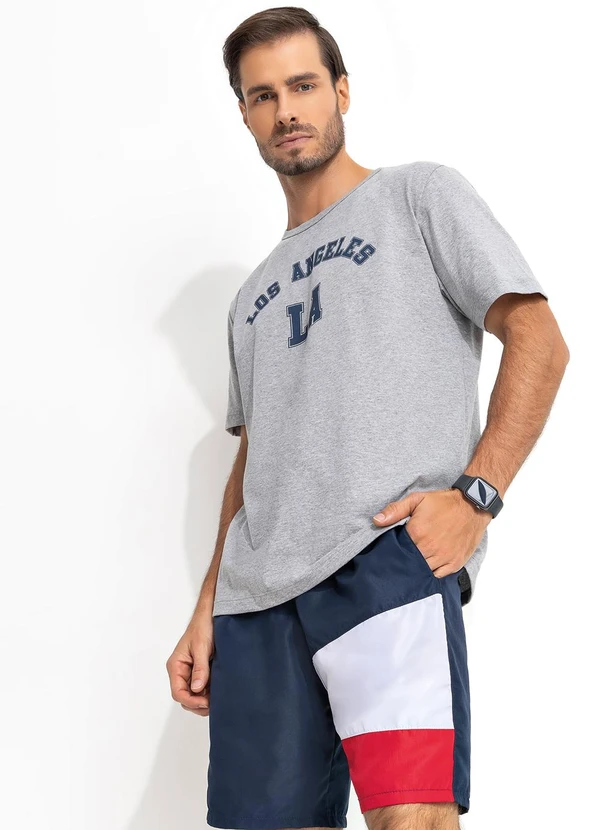 Moda Pop - Camiseta Mescla Claro em Malha 7