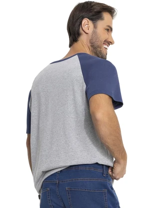 Moda Pop - Camiseta Mescla Claro em Malha - MODA POP